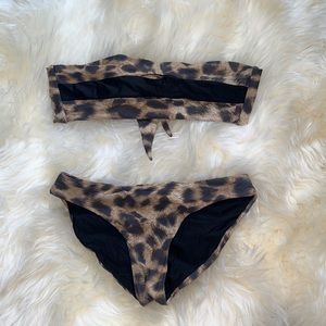 Cheetah Print Bikini Bandeua style